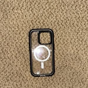 OtterBox Black Clear MagSafe Phone Case - 14 pro